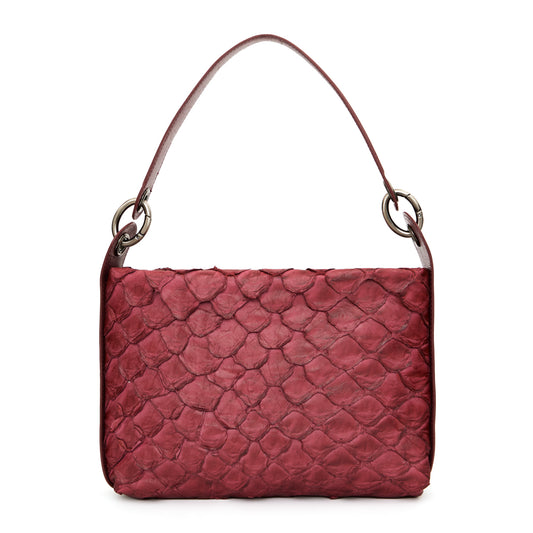 Aimara - Handbag em couro de pirarucu Claret