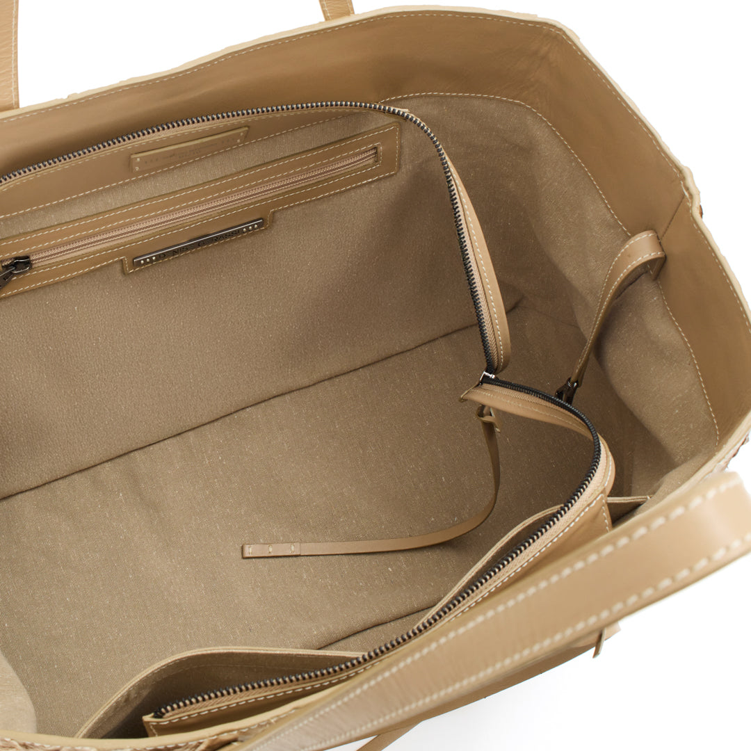 Cobé - Shopper em couro de pirarucu Cappuccino