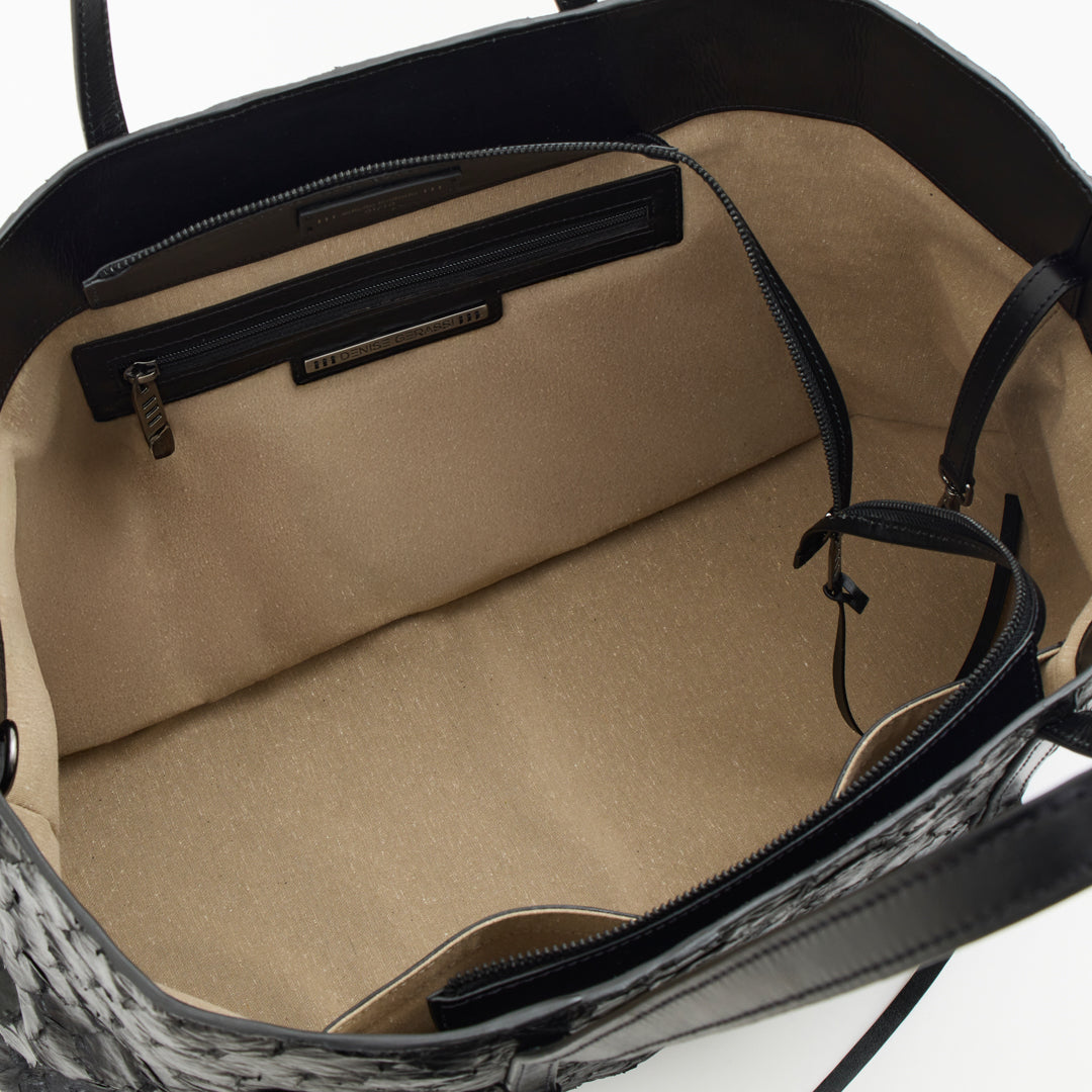 Cobé - Shopper em couro de pirarucu Preto