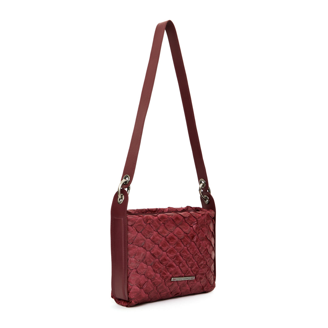 Aimara - Handbag em couro de pirarucu Claret