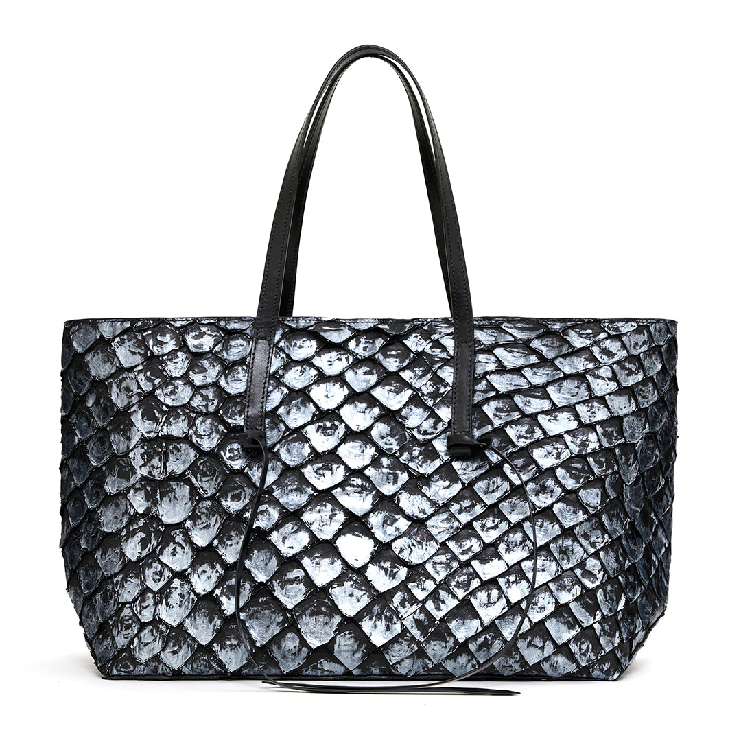 Bolsa Cobé M Preto com Prata - foto 1