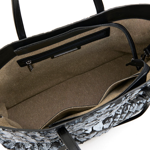 Bolsa Cobé M Preto com Prata - foto 5