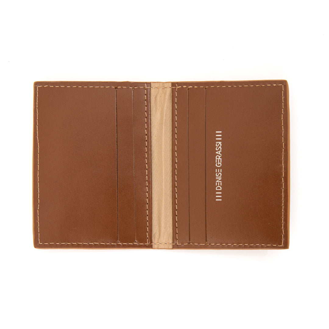 Porta Cartões em Couro de Pirarucu Tobacco