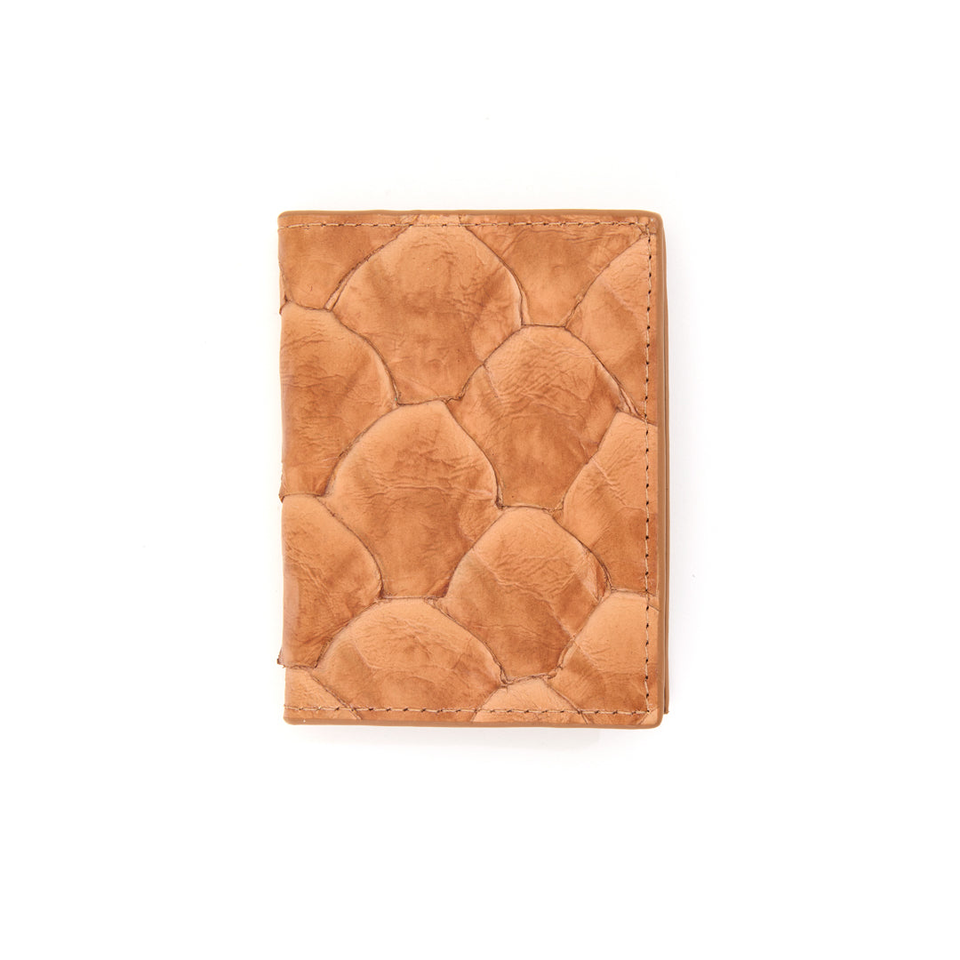 Porta Cartões em Couro de Pirarucu Tobacco