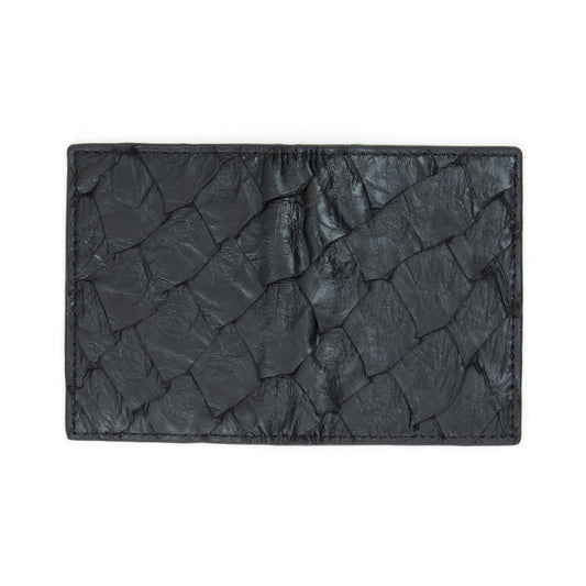 Porta Cartões em Couro de Pirarucu Preto