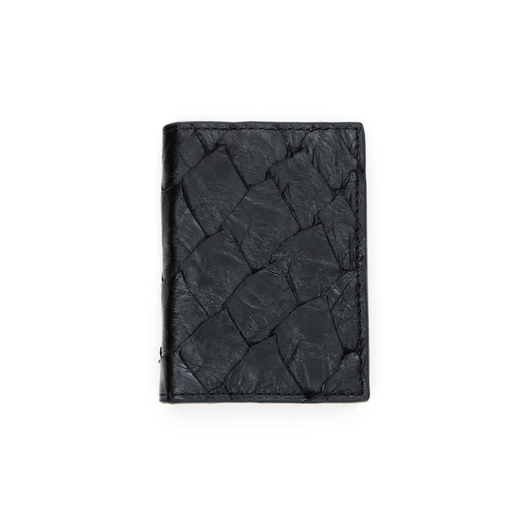 Porta Cartões em Couro de Pirarucu Preto