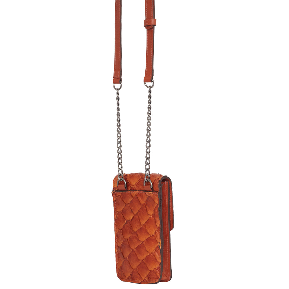 CENDI - Mobile Bag in pirarucu leather
